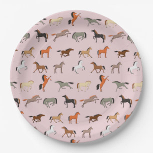 Assiettes En Carton Cheval Imprimer Motif, Femmes & Filles Enfant, Fem