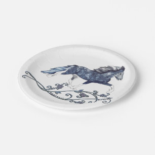 Assiettes En Carton Cheval islandais Blámóða