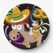 Assiettes En Carton Cheval Joyeux Plaques de papier d'anniversaire (Devant)