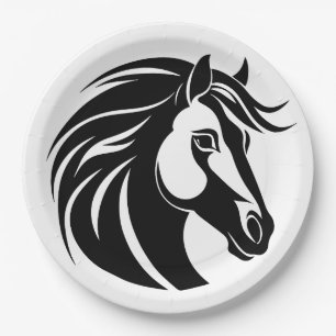 Assiettes En Carton Cheval Love Equestrian
