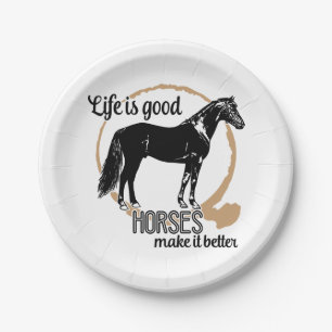 Assiettes En Carton Cheval Lover Cheval équestre Western Cowboy