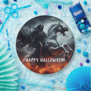 Assiettes En Carton Cheval pâle et la mort Halloween