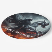 Assiettes En Carton Cheval pâle et la mort Halloween (Angle)