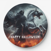 Assiettes En Carton Cheval pâle et la mort Halloween (Devant)