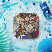 Assiettes En Carton Cheval Pipe Fleur rouge par Joan Miro (Fête)