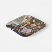 Assiettes En Carton Cheval Pipe Fleur rouge par Joan Miro (Angulaire)