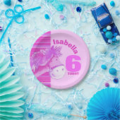 Assiettes En Carton Cheval rose aquarelle fête d'anniversaire (Fête)