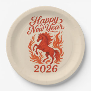 Assiettes En Carton Cheval Rouge 2026