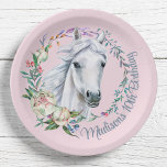 Assiettes En Carton Cheval saddup cowgirl anniversaire personnalisé<br><div class="desc">Chevaux saddle up cowgirl fête d'anniversaire personnalisées plaques de papier modèle. Très agréable pour la fête des amateurs de chevaux.</div>