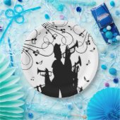 Assiettes En Carton Cheval Section Trumpet Jazz Music (Fête)