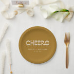Assiettes En Carton Cheval Super Typographie Or Noms Mariage Personnal<br><div class="desc">Accueil personnalisé Super Moutarde Typographie Or Noms Mariage Plaques papier personnalisées</div>