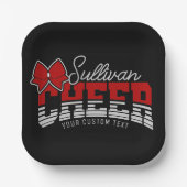 Assiettes En Carton Cheval Team AJOUTER LE NOM École Athlète Pom-pom g (Recto)