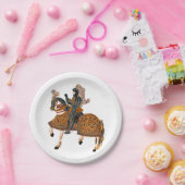 Assiettes En Carton Chevalier médiéval en armure à cheval (Fête)