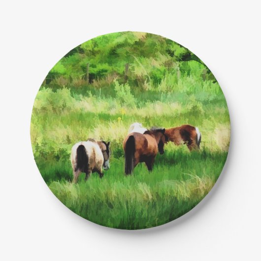 ASSIETTES EN CARTON CHEVAUX (Devant)