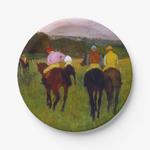 Assiettes En Carton Chevaux de course Edgar Degas à Longchamp