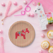 Assiettes En Carton Chevaux de Dala (Fête)