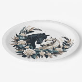 Assiettes En Carton Chevaux de mariage campagnard en amour (Angle)