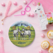 Assiettes En Carton Chevaux De Peinture Gris De Pâte De Poisson En Été (Fête)