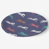 Assiettes En Carton Chevaux équestres classiques multicolores (Angle)