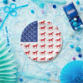 Assiettes En Carton Chevaux patriotiques (Fête)