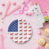 Assiettes En Carton Chevaux patriotiques (Fête)