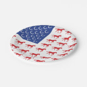 Assiettes En Carton Chevaux patriotiques (Angle)
