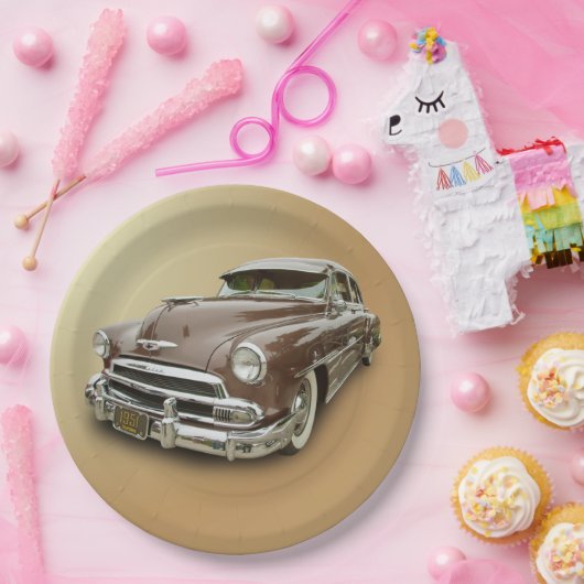 ASSIETTES EN CARTON CHEVROLET 1951 (Fête)