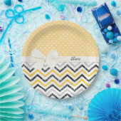 Assiettes En Carton Chevron et Pois (Fête)