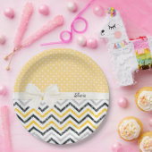 Assiettes En Carton Chevron et Pois (Fête)