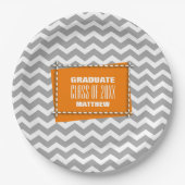 Assiettes En Carton Chevron Motif Graduation Party (Devant)