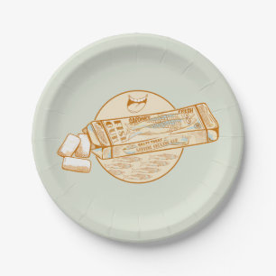 Assiettes En Carton Chewing-gum parfumé à la sardine drôle poisson