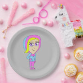 Assiettes En Carton chibi (Fête)