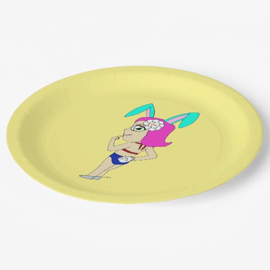 Assiettes En Carton chibi bunnygirl (Angle)