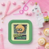Assiettes En Carton Chibi Cat Noir n'abandonne jamais (Fête)
