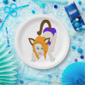 Assiettes En Carton chibi catgirl (Fête)