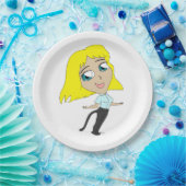 Assiettes En Carton chibi fille avec une queue (Fête)