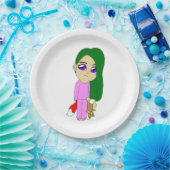 Assiettes En Carton chibi foxy fille (Fête)