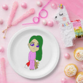Assiettes En Carton chibi foxy fille (Fête)