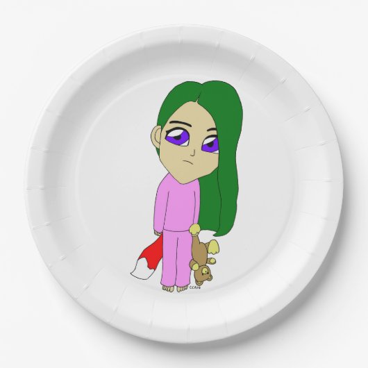 Assiettes En Carton chibi foxy fille (Devant)