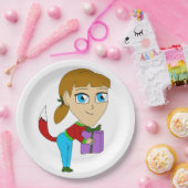 Assiettes En Carton chibi foxy fille (Fête)