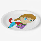 Assiettes En Carton chibi foxy fille (Angle)