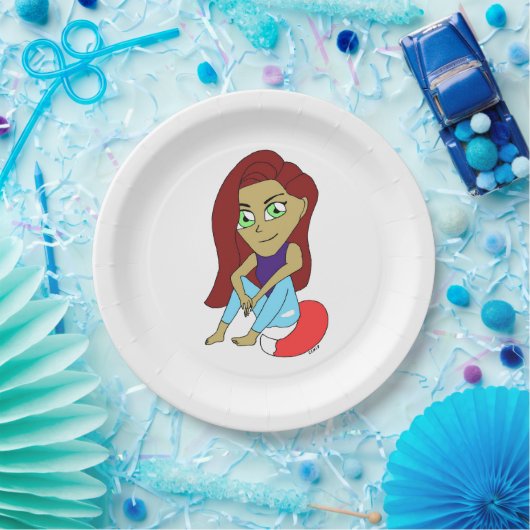 Assiettes En Carton chibi foxy fille (Fête)