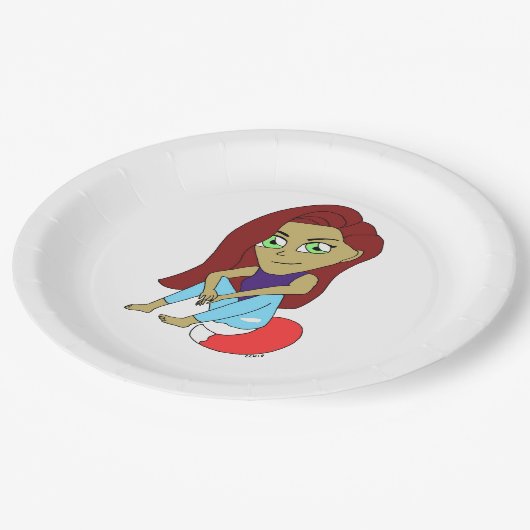 Assiettes En Carton chibi foxy fille (Angle)