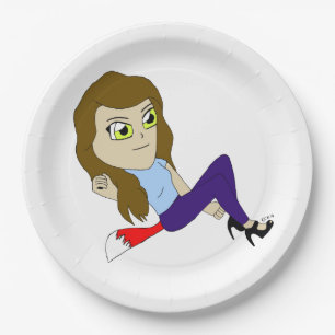 Assiettes En Carton chibi foxy plaques de papier fille
