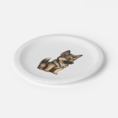 Assiettes En Carton Chibi German Shepherd (Angle)