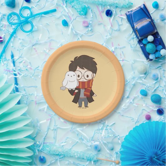 Assiettes En Carton Chibi HARRY POTTER™ & Hedwig (Fête)