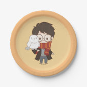 Assiettes En Carton Chibi HARRY POTTER™ & Hedwig (Devant)