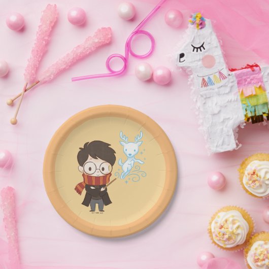 Assiettes En Carton Chibi HARRY POTTER™ Patronus (Fête)