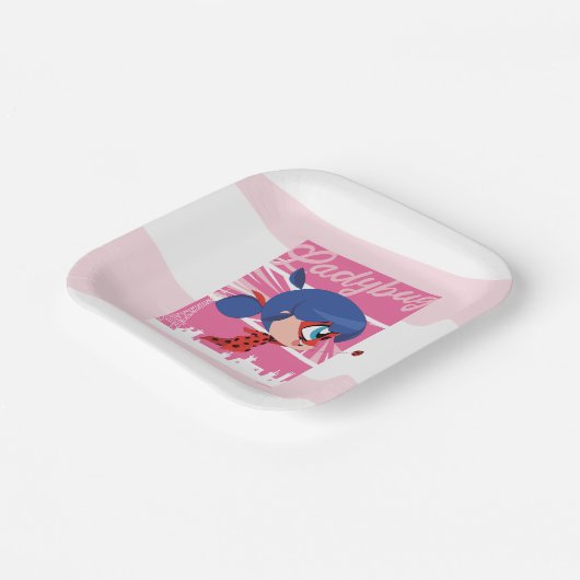 Assiettes En Carton Chibi Ladybug à Paris (Angulaire)