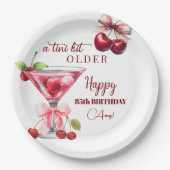 Assiettes En Carton Chic A Tini Bit Older Cherry Martini 85th Birthday (Devant)